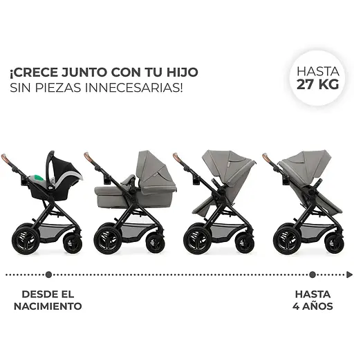 Коляска універсальна 3 в 1 Kinderkraft Moov 2 Air Light Gray (KSMOOV02LGR3000) - фото 12