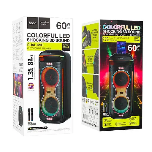 Бездротова акустика Hoco HA13 MAX Outdoor 2 бездротові мікрофони - фото 7