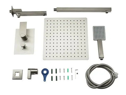 Душевая система скрытого монтажа Gappo G7199-20 с 3-функциями, излив - переключатель на лейку, Нержавеющая сталь - фото 8