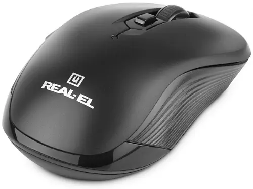 Миша REAL-EL RM-331W Wireless, Black, бездротова, USB, оптична, 1600 dpi, 5 кнопки, 2xAAA - фото 10
