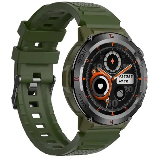 Смарт-часы W&O IWO X22 IP68 Army Green - фото 4