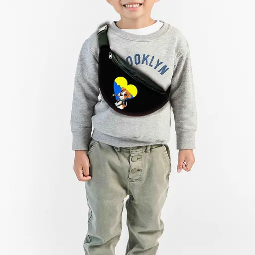 Сумка-бананка дитяча Пес Патрон з принтом, 32х15см, сумка для хлопчика через плече (00162)