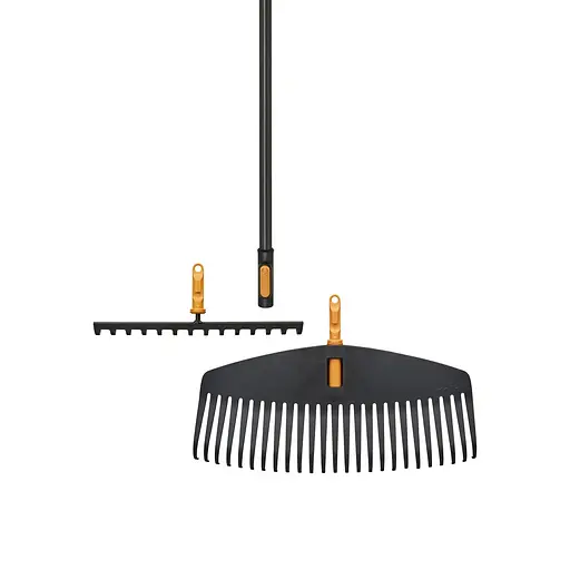 Грабли для газонов 51 см + грабли для грунта 36 см + ручка 161 см Fiskars OneClick Set (1080716) - фото 1