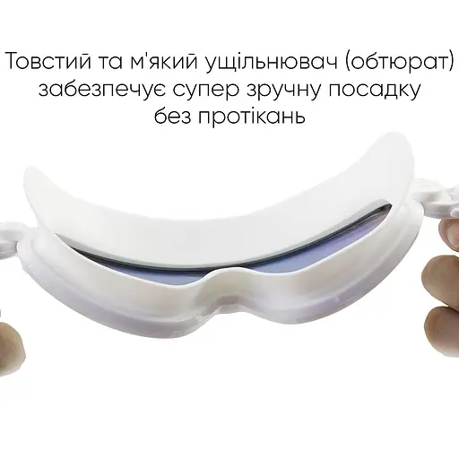 Маска для плавання Renvo Kariba Уні Anti-fog чорний, білий OSFM (2SM100-03) - фото 7