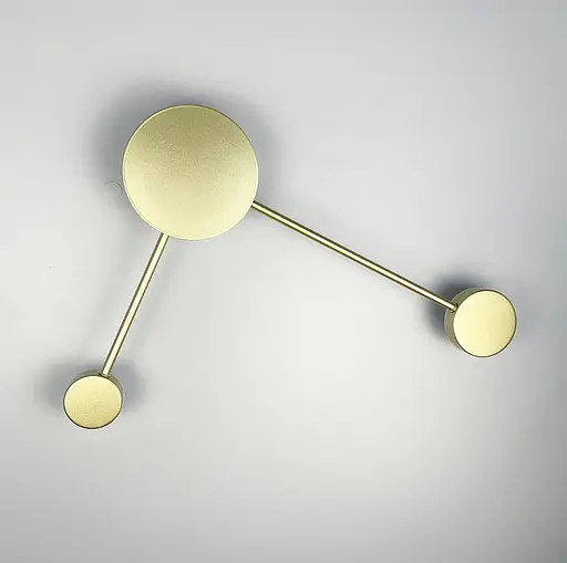 Бра в золотому кольорі на 2 плафони Line F B 2021/2 GD - фото 1