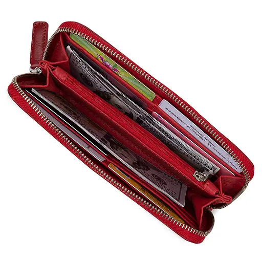 Женский кожаный кошелек Grande Pelle 19.5х10х2.5 см acs0018781 - фото 3