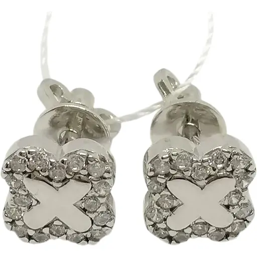 Золотые серьги-пуссеты Империя золота с фианитами. СП1167БИ