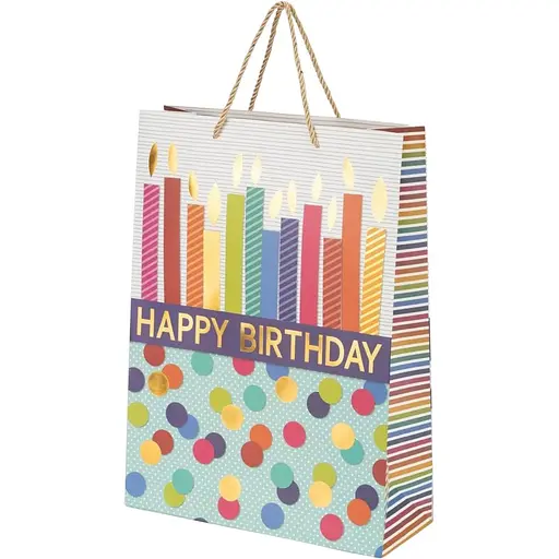 Пакет подарунковий Свічки 1833L Різнокольоровий - фото 1