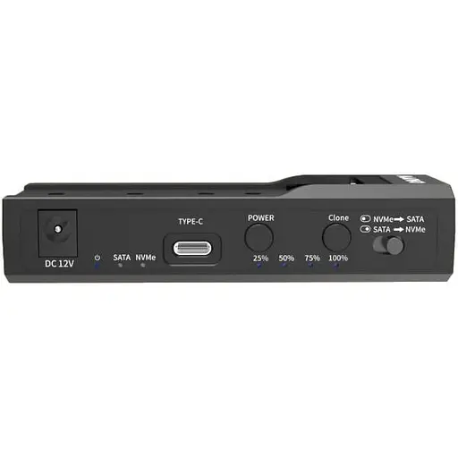 Внешний карман Maiwo для подкл/клонирования 3,5"/2,5" SATA HDD/SSD и NVMe M.2 SSD до USB 3.0 TypeС, БП 12В/3А (K10635N) - фото 2