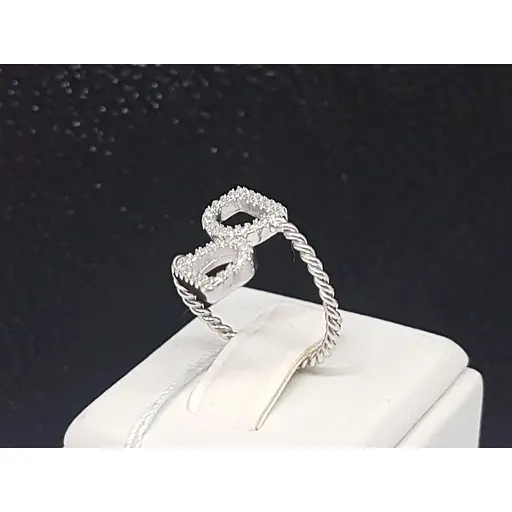 Срібне кільце Золотий квартал з фіанітами. Артикул 1565 16 - фото 2