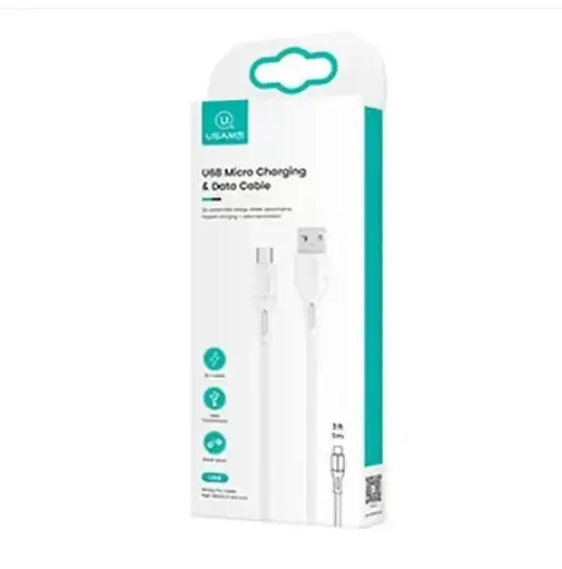 Кабель Usams SJ502 U68 Micro Charging Data Cable 1 м Белый - фото 2