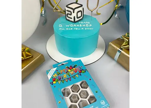 Набір кубиків Q WORKSHOP 20 years: Happy Birthday Dice Set , 8 шт. (S20Y03) - фото 10