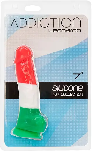 Кольоровий фалоімітатор Addiction - LEONARDO - 7" - 3 COLOURS, 17,8 см, силікон - фото 5