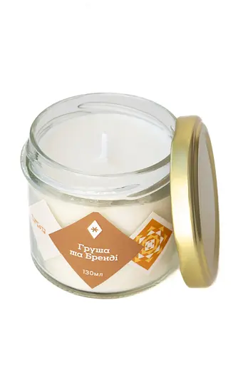 Свічка Груша та бренді 130 мл 15 год  Соєвий віск - фото 2