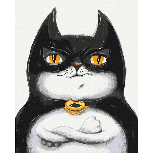 Картина по номерам Котик Бетмэн Марианна Пащук Brushme 40x50 см разноцветная 000277599
