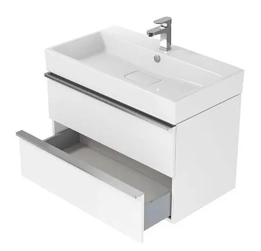 Тумба для ванної кімнати Cersanit Virgo 80 см Білий/Чорний S522-025 30412 - фото 3