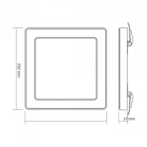 LED світильник квадратний VIDEX DL6S 24W 3000K-4000K-6500K White - фото 6