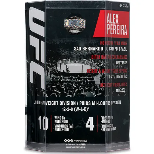 Фігурка UFC Alex Pereira - UFC SportsPicks - Gold Label - Posed - фото 7