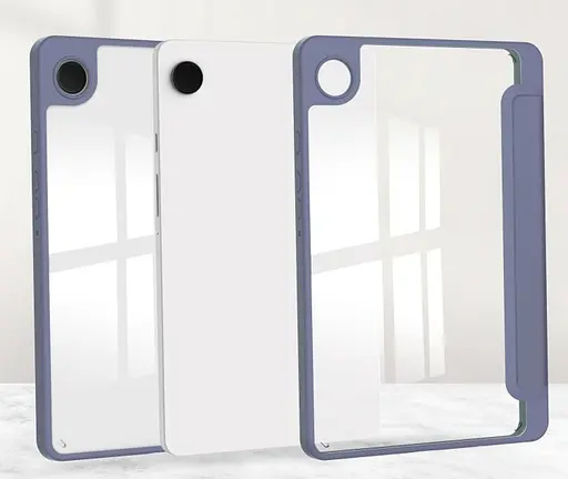 Чехол TPUCristal SlimTPU Spen holder Samsung Galaxy Tab A9 8.7 X110 X115 Фиолетовый - фото 2