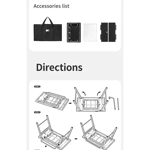 Стіл для барбекю Naturehike CNK2350CF018 сталевий Чорний - фото 3