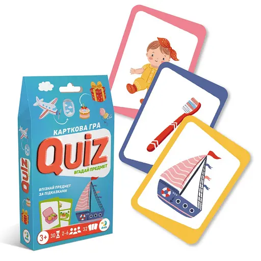 Настільна карткова гра для дітей "Вікторина: Вгадай предмет!" DoDo Toys 301245 - фото 2