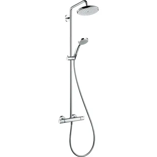 Душова система Hansgrohe Croma Air 220 1jet Showerpipe EcoSmart з термостатом хром 27188000, Хром - фото 1