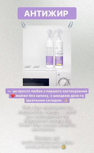 ЕКОзасіб універсальний для знежирення та видалення нагару (Антижир) Green Max 250 мл - фото 3