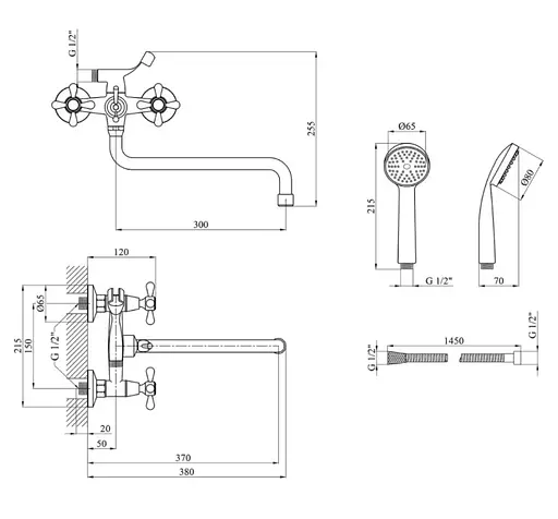 Смеситель для ванны Agua Toledo-C075 (CV018622) - фото 6