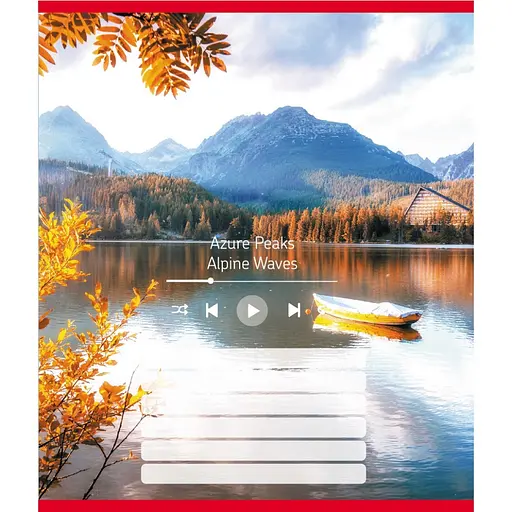 Зошит учнівський "Мелодія природи" Leader 024-550252K-4 в лінію, 18 аркушів - фото 1