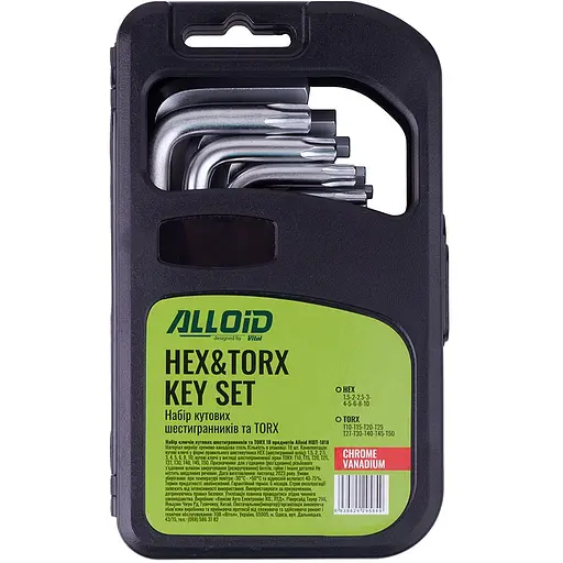 Набір ключів кутових Alloid 18 предметів (HS-1818) - фото 2