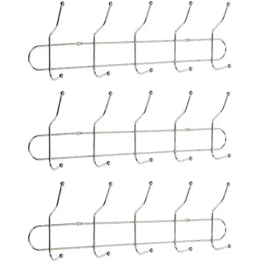 Вішалка настінна на 5 подвійних гачків, 40х8х13 см Х2-254 - фото 2