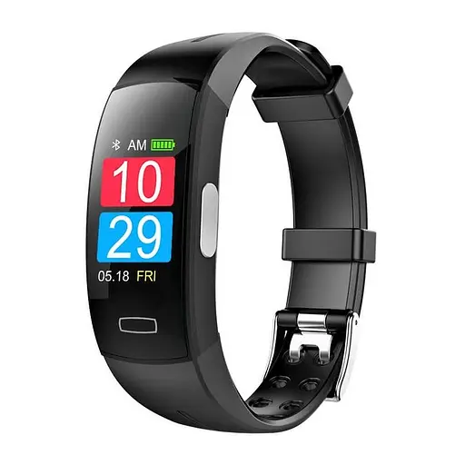 Розумний фітнес-браслет Jiks Fit з тонометром та виміром ЕКГ (Чорний) - фото 1