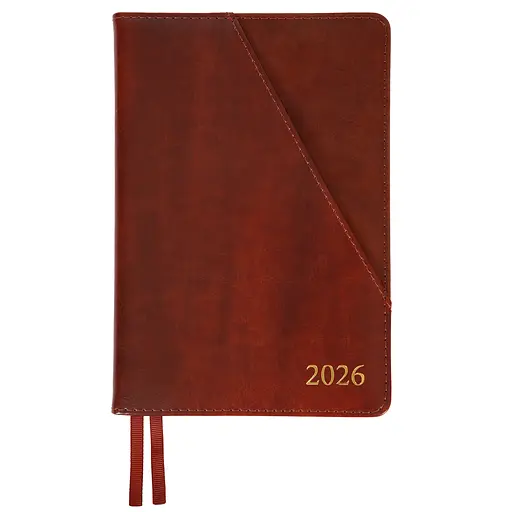 Дневник-деловая записная книжка А5 Leo Planner 2026 Whisky коричневый 368 страниц (252670)