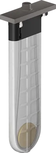 Внешняя часть с прямоугольной розеткой sBox 28010340 шлифованный черный хром - фото 1