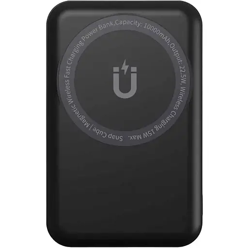 Внешний аккумулятор Wiwu Snap Cube Magnetic Wireless Charger 10000mAh Black [104330]
