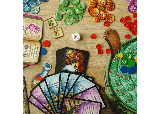 Настольная игра YELLOWBOX Шарлатаны из Кведлинбурга (The Quacks of Quedlinburg) (укр.) + комплект из 4-х мешочков для ингредиентов (ПК001) - фото 10