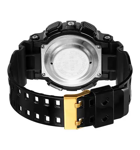 Чоловічий наручний спортивний годинник Skmei 2081 Чорний з золотом /Білий - фото 7