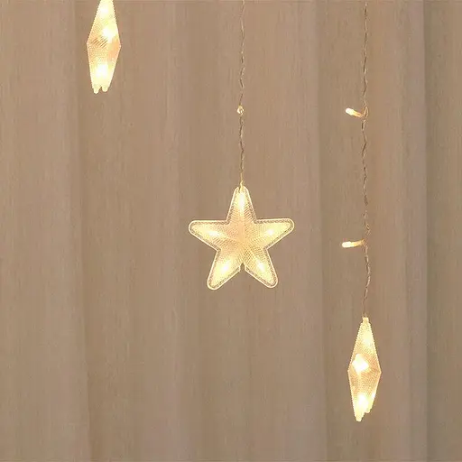 Гирлянда штора Sun Lamp Звездочки 136 led 3 м - фото 2