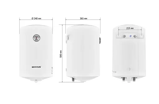 Водонагреватель Mixxus EWH-07030 ROUND WET 30 л, 1.5 кВт, мокрый ТЭН, вертикальный, цилиндрический, белый (WH0600) - фото 5