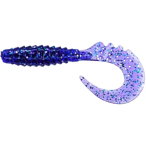 Силикон FishUP Fancy Grub 1" #060 Dark Violet/Peacock & Silver (12 шт/уп)