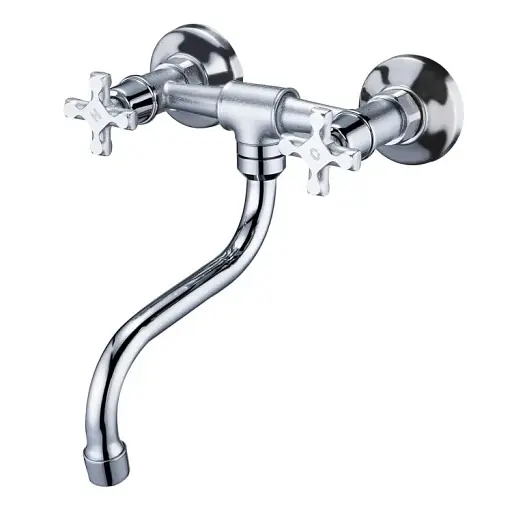 Смеситель для кухни Solone JIK12-A102-A настенный двухвентильный Хром 30412 - фото 1