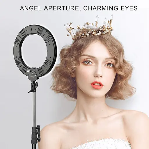 Держатель с кольцевым освещением Zomei 14" ZM336 180cm Tripod Stand 3200-5600 K питание от розетки - фото 2