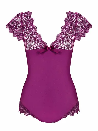 Боді Obsessive Moketta L/XL фіолетовий - фото 5