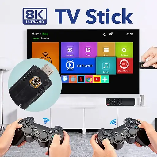 Игровая приставка Game Stick + Android TV 8k Ultra HD 64gb Black - фото 3