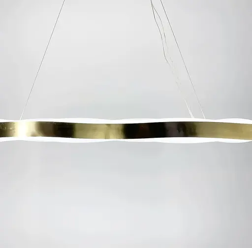 Дизайнерська видовжена люстра у латунному каркасі 100 см | Арт. J220-1000 L GD | Line F - фото 3