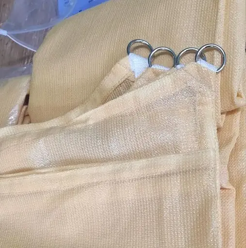 Тент навіс затіняючий квадратний 3х3м Сітка (Молочний) - фото 4