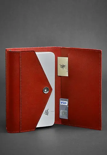 Кожаный блокнот (Софт-бук) 2.0 красный - фото 5