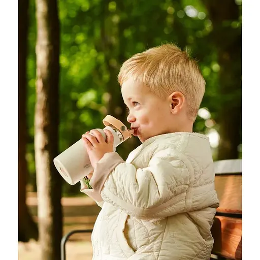 Термос детский Babymoov с трубочкой металлический 350 мл бежевый (A005010) - фото 6