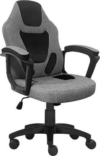 Геймерское детское кресло GT Racer серое с черным (X-1414 Fabric Gray/Black Suede) - фото 2