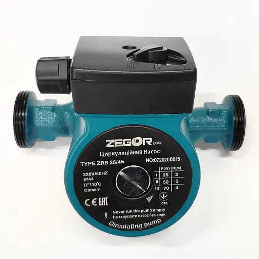 Насос циркуляційний Zegor ZRS 25/4E для опалення 180 мм 30412 - фото 1